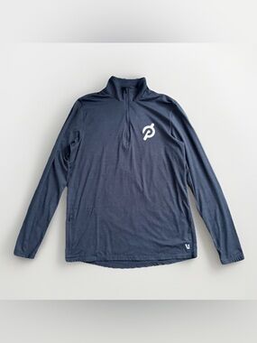 Vuori Mens Ease Performance Half-Zip Shirt Peloton Ink Heather Size Medium